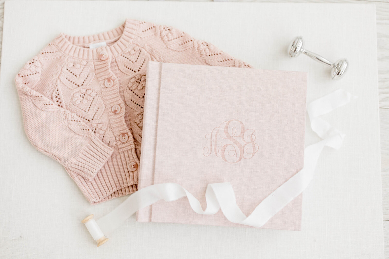 A beautiful baby book cover