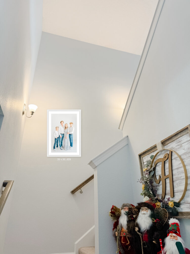 Mockup design of a statement framed print custom artwork