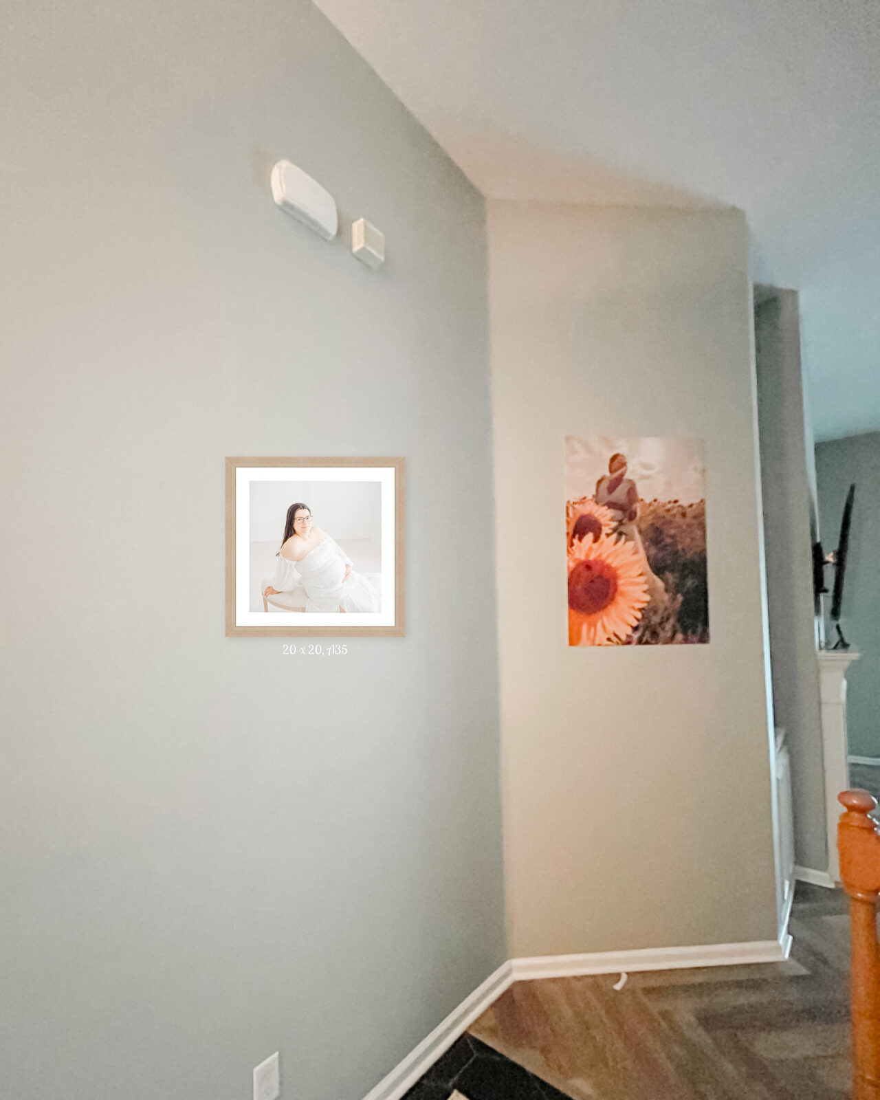 Mockup custom artwork design of a maternity statement frame